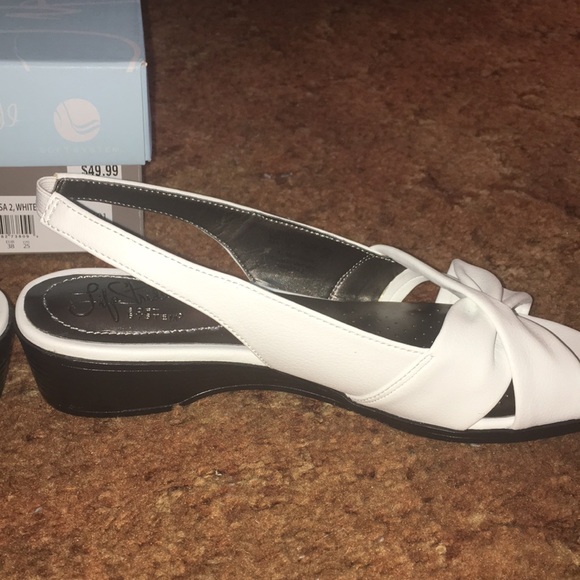 White Slingback Sandals - Picture 3 of 5
